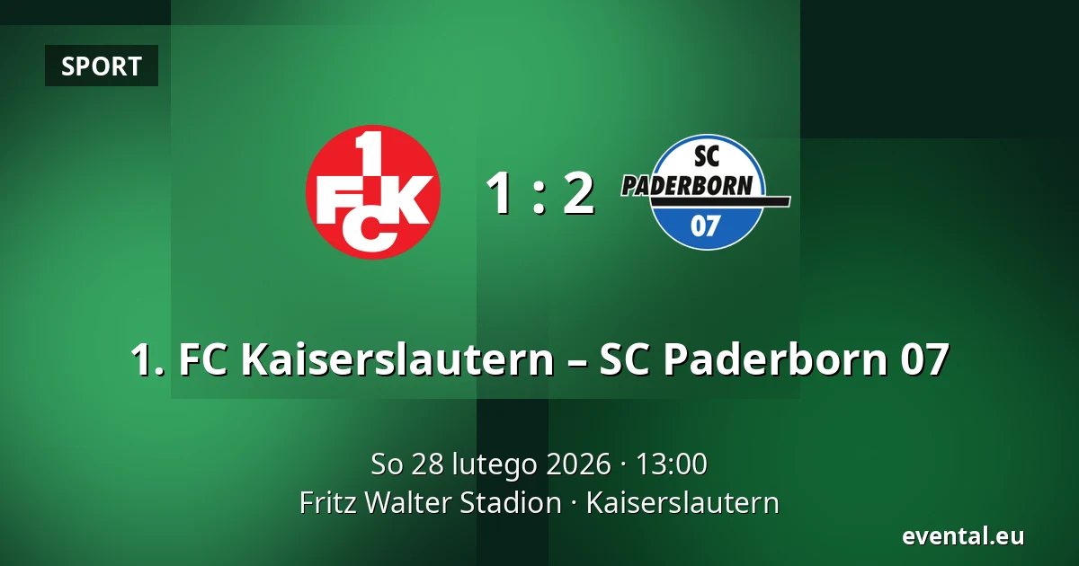 1. FC Kaiserslautern – SC Paderborn 07 — Fritz Walter Stadion, Kaiserslautern