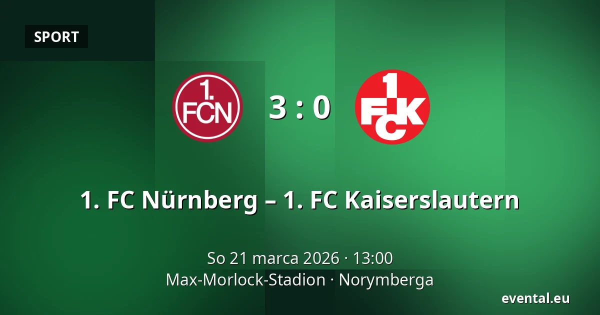 1. FC Nürnberg – 1. FC Kaiserslautern — Max-Morlock-Stadion, Norymberga