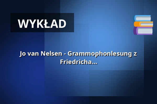 Jo van Nelsen - Grammophonlesung z okazji 100. urodzin i rocznicy śmierci Friedricha Hollaendera — Theater im Pariser Hof, Wiesbaden