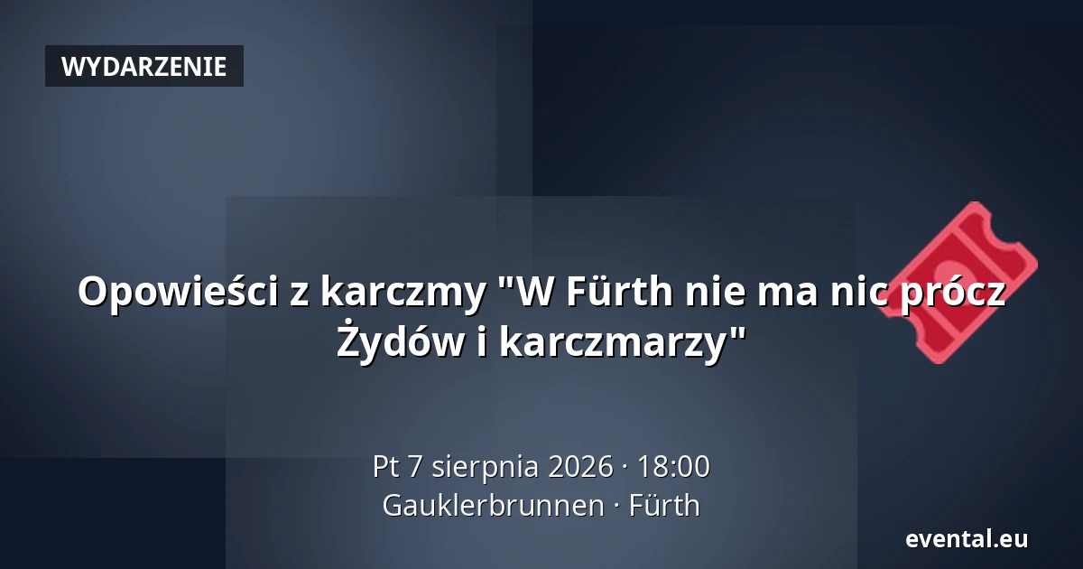 Opowieści z karczmy "W Fürth nie ma nic prócz Żydów i karczmarzy" — Gauklerbrunnen, Fürth