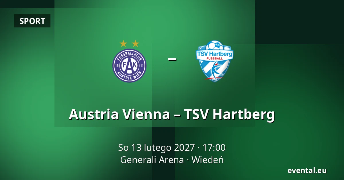 Austria Vienna – TSV Hartberg — Generali Arena, Wiedeń