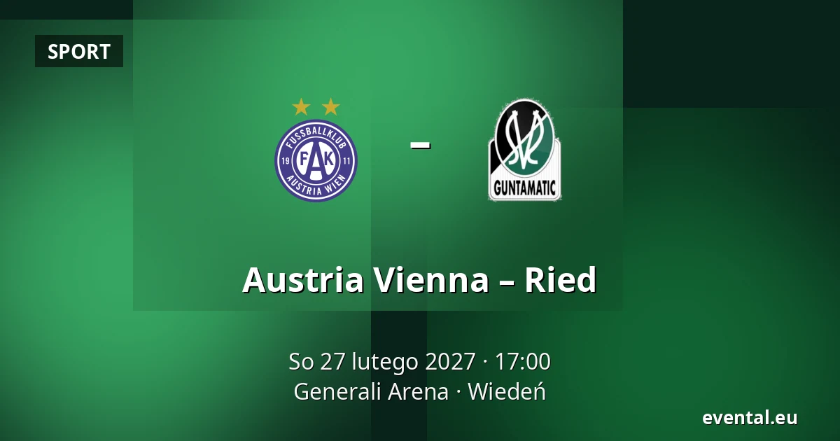 Austria Vienna – Ried — Generali Arena, Wiedeń