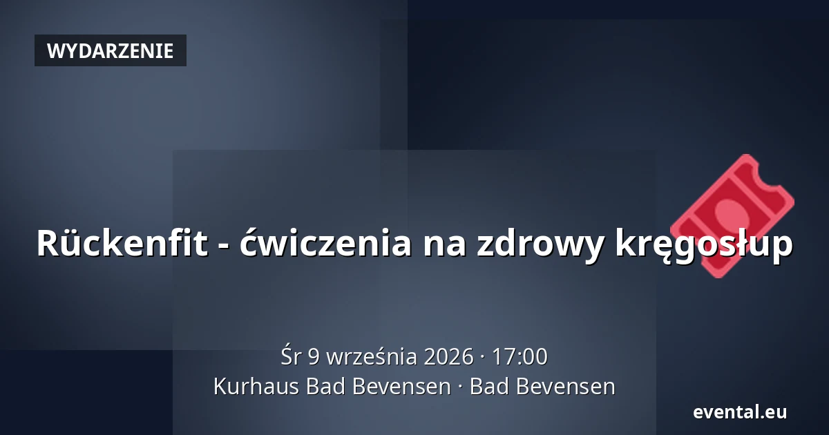 Rückenfit - ćwiczenia na zdrowy kręgosłup — Kurhaus Bad Bevensen, Bad Bevensen