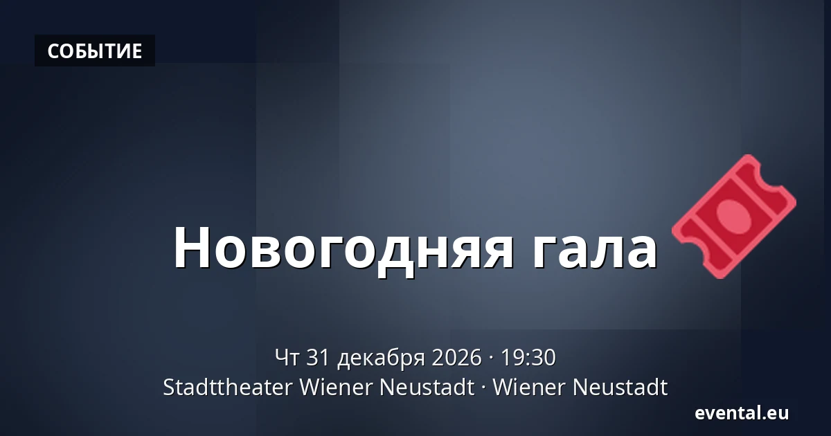 Новогодняя гала — Stadttheater Wiener Neustadt, Wiener Neustadt