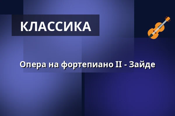 Опера на фортепиано II - Зайде — Landestheater Linz, Линц