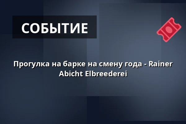 Прогулка на барке на смену года - Rainer Abicht Elbreederei — Schiff, Гамбург