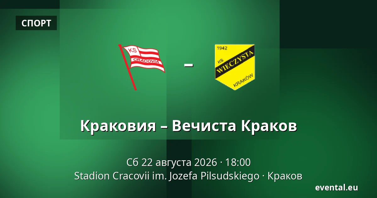 Краковия – Вечиста Краков — Stadion Cracovii im. Jozefa Pilsudskiego, Краков