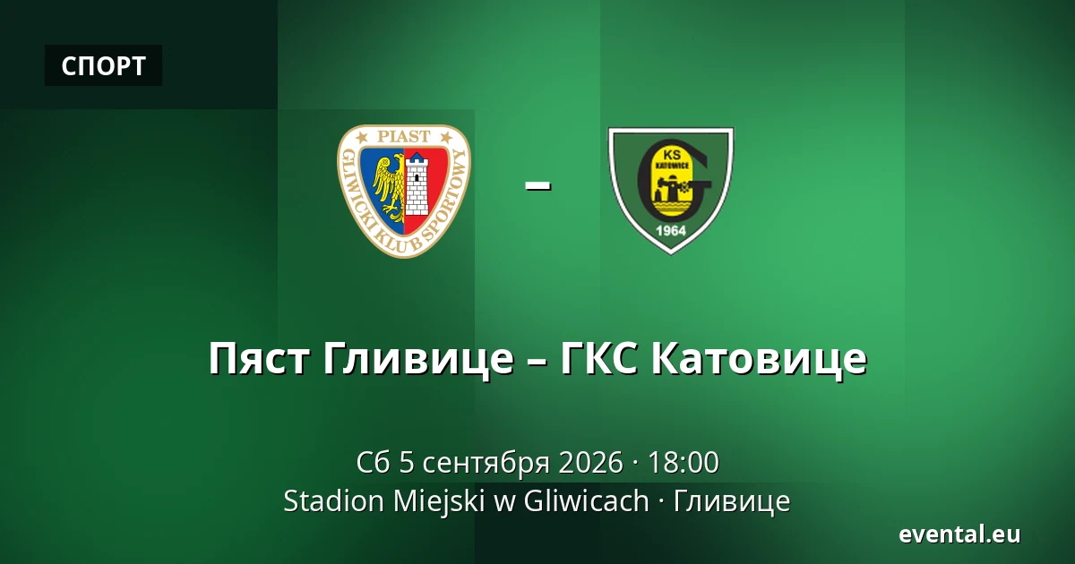 Пяст Гливице – ГКС Катовице — Stadion Miejski w Gliwicach, Гливице