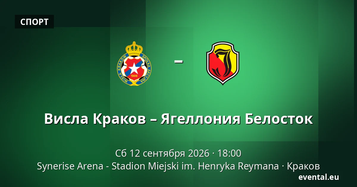 Висла Краков – Ягеллония Белосток — Synerise Arena - Stadion Miejski im. Henryka Reymana, Краков