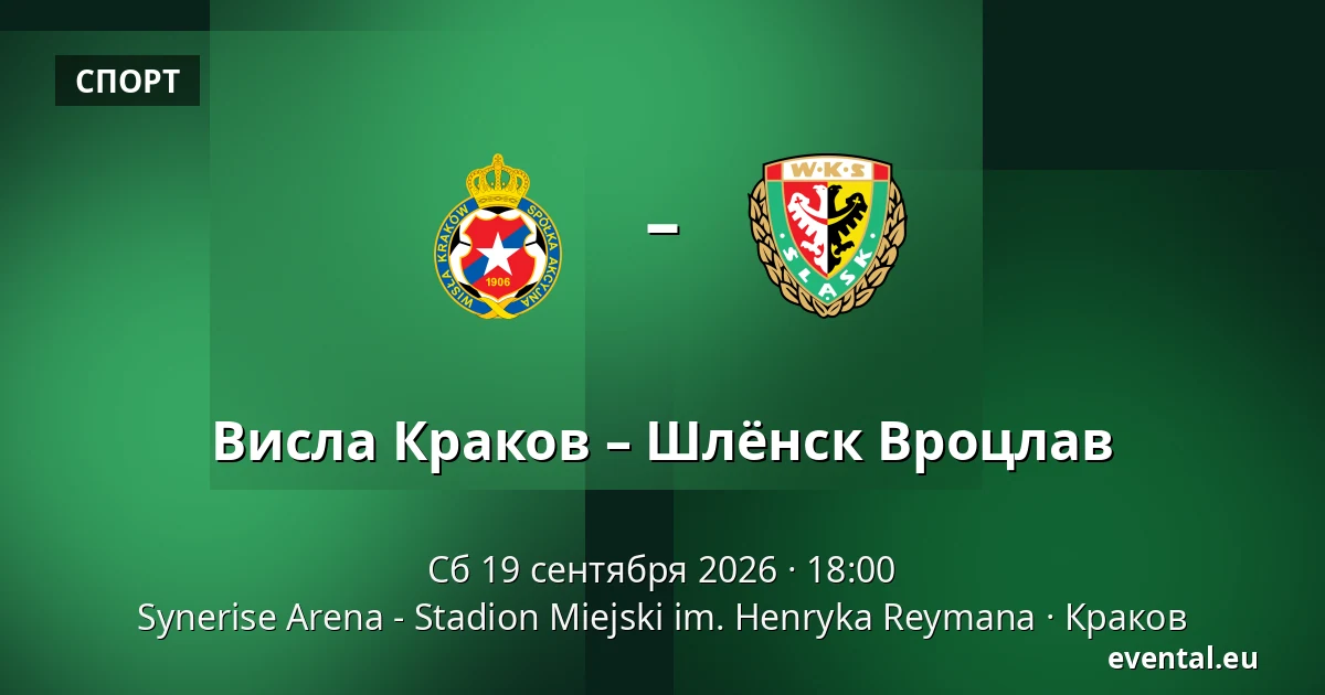 Висла Краков – Шлёнск Вроцлав — Synerise Arena - Stadion Miejski im. Henryka Reymana, Краков