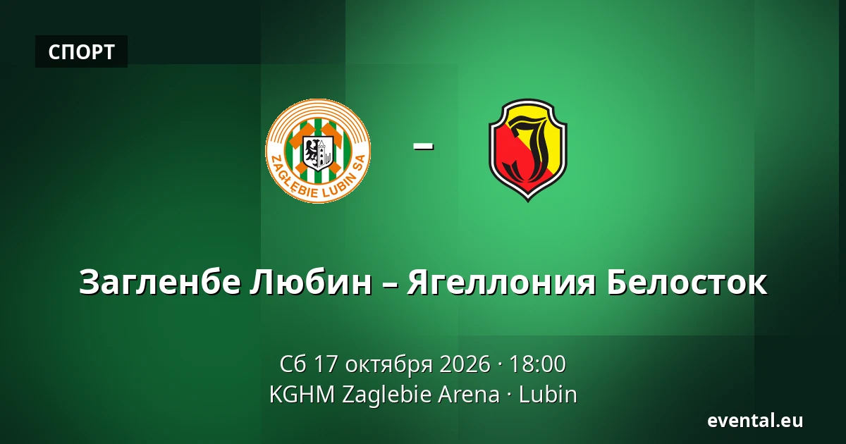 Загленбе Любин – Ягеллония Белосток — KGHM Zaglebie Arena, Lubin