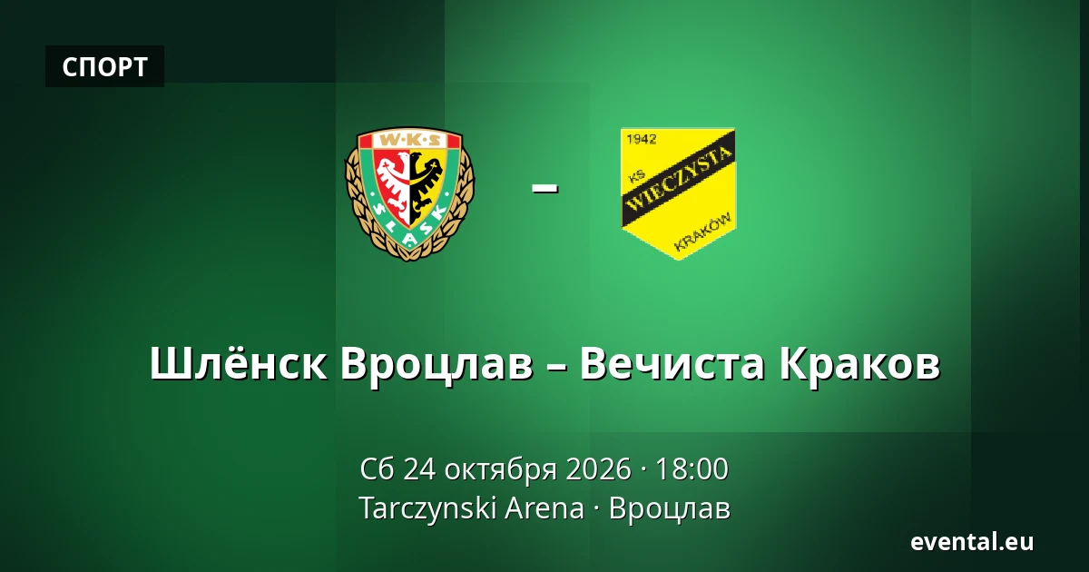 Шлёнск Вроцлав – Вечиста Краков — Tarczynski Arena, Вроцлав