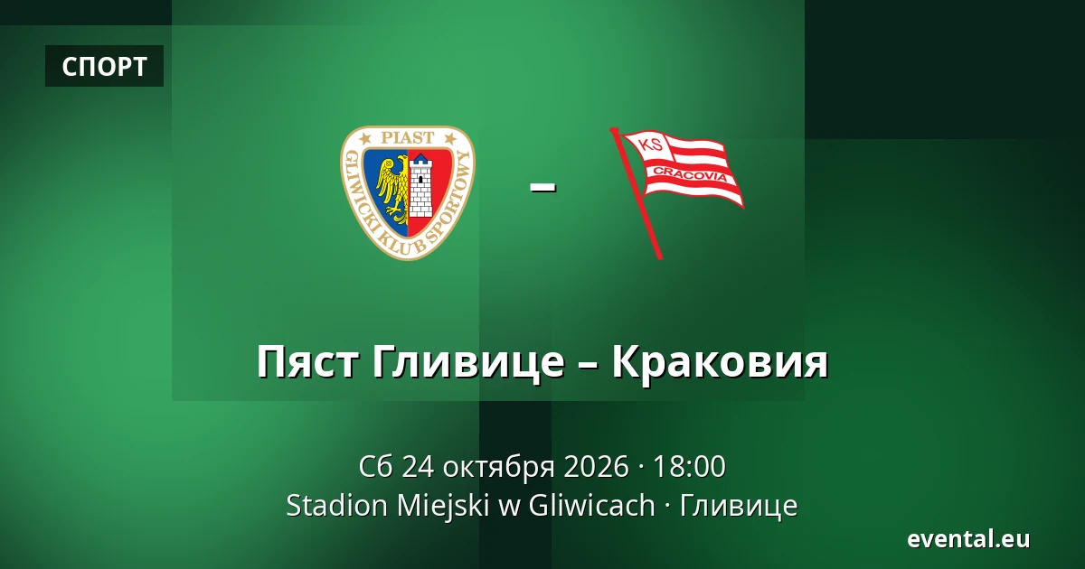 Пяст Гливице – Краковия — Stadion Miejski w Gliwicach, Гливице