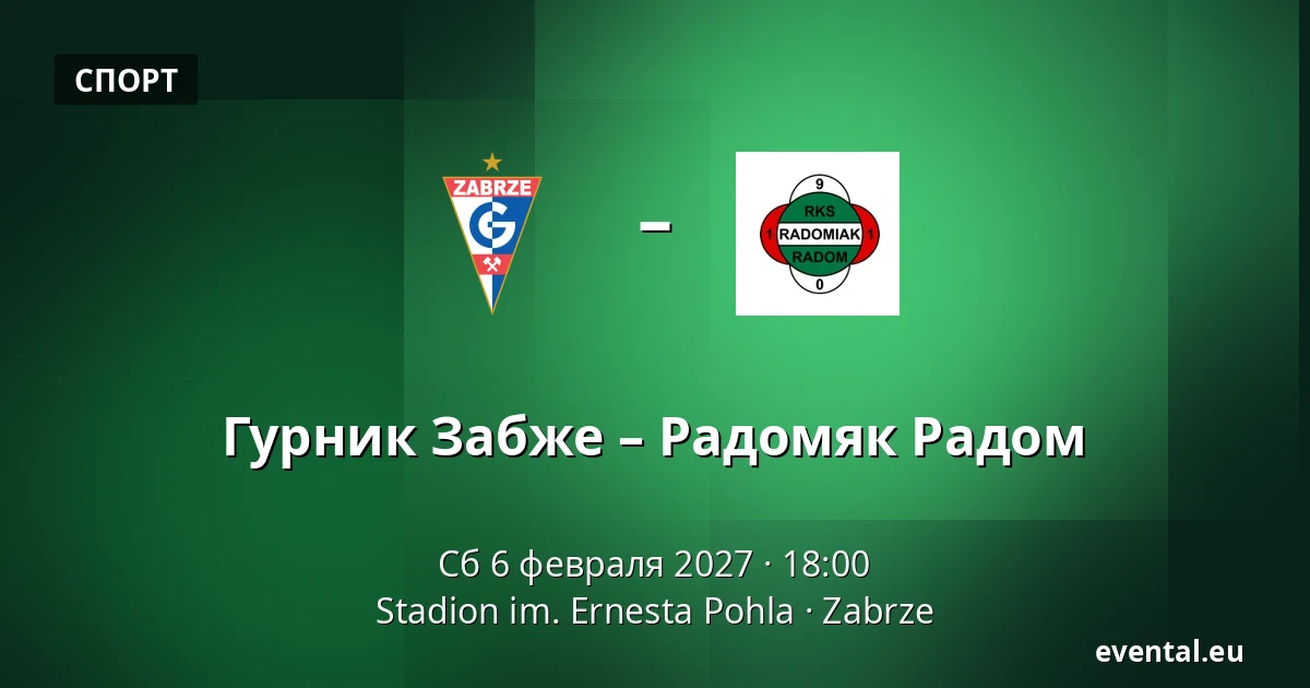 Гурник Забже – Радомяк Радом — Stadion im. Ernesta Pohla, Zabrze