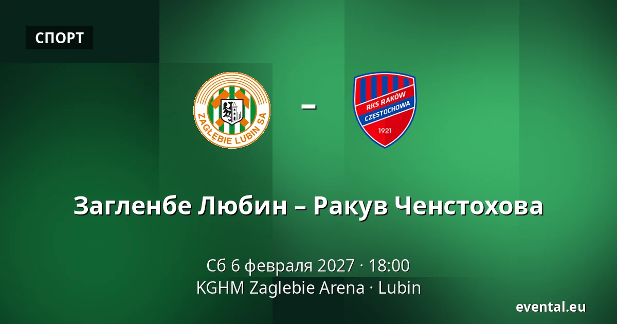 Загленбе Любин – Ракув Ченстохова — KGHM Zaglebie Arena, Lubin