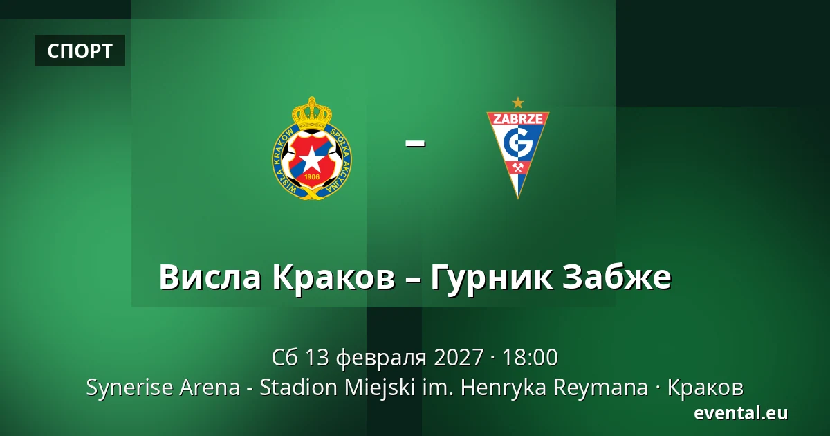 Висла Краков – Гурник Забже — Synerise Arena - Stadion Miejski im. Henryka Reymana, Краков