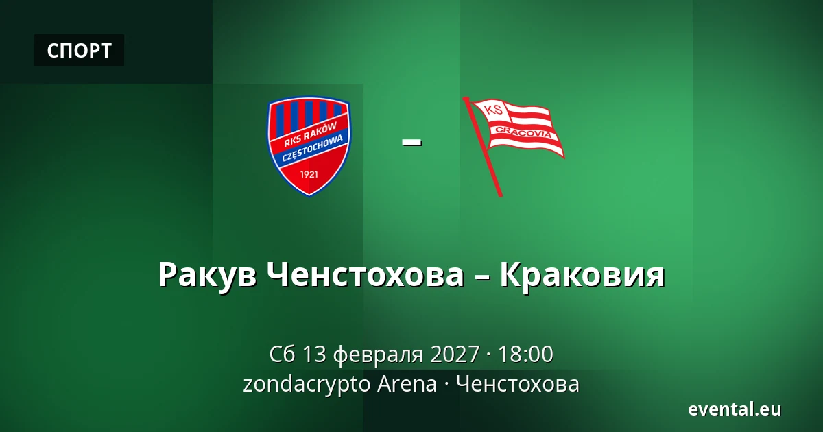 Ракув Ченстохова – Краковия — zondacrypto Arena, Ченстохова