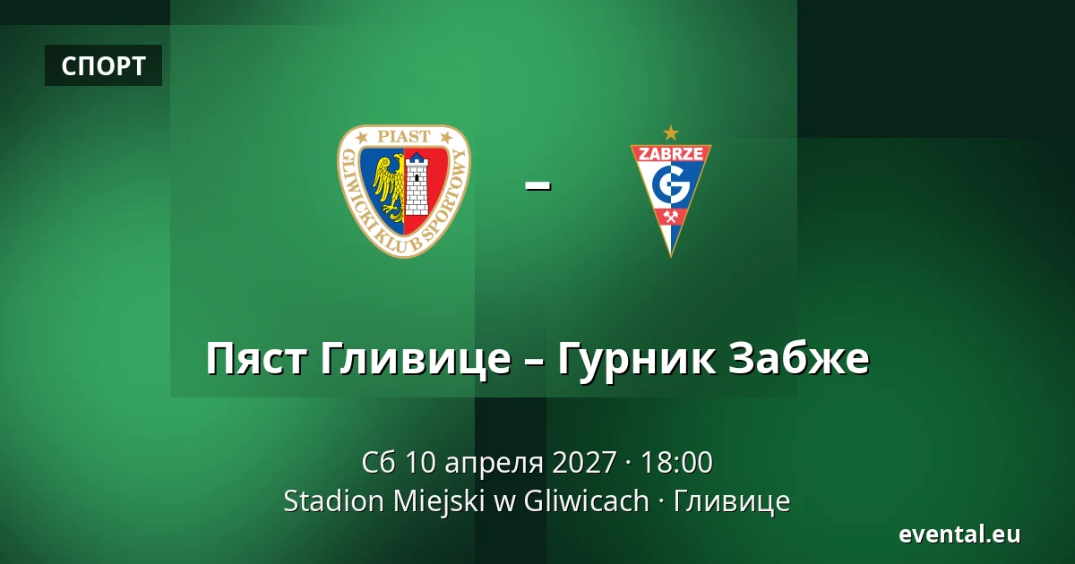 Пяст Гливице – Гурник Забже — Stadion Miejski w Gliwicach, Гливице