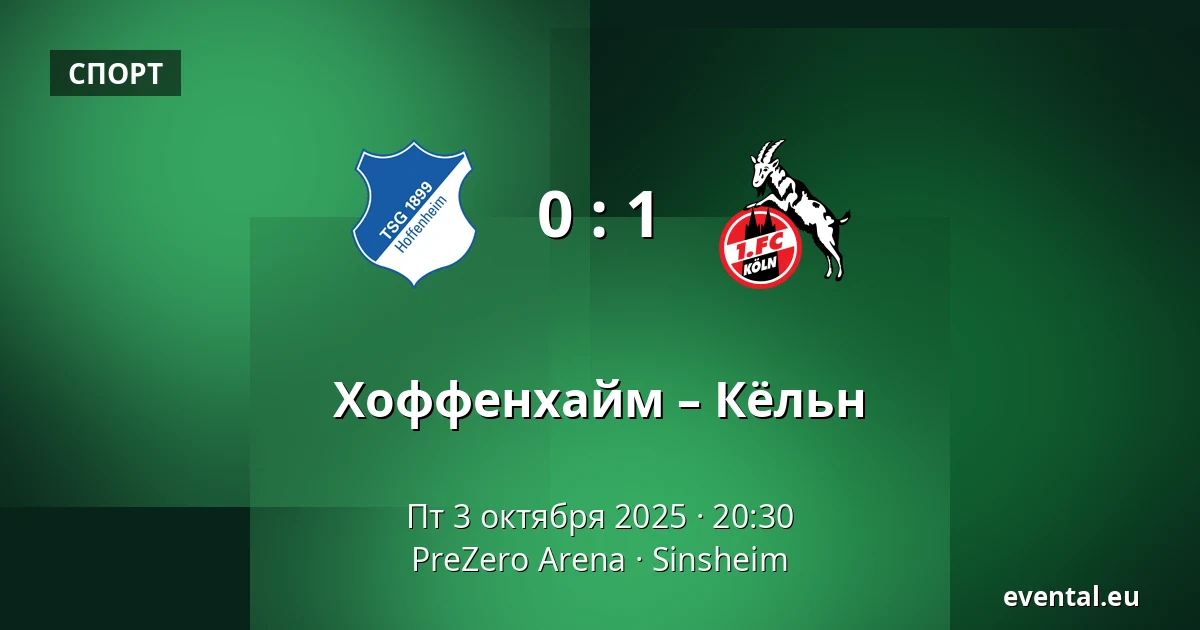 Хоффенхайм – Кёльн — PreZero Arena, Sinsheim