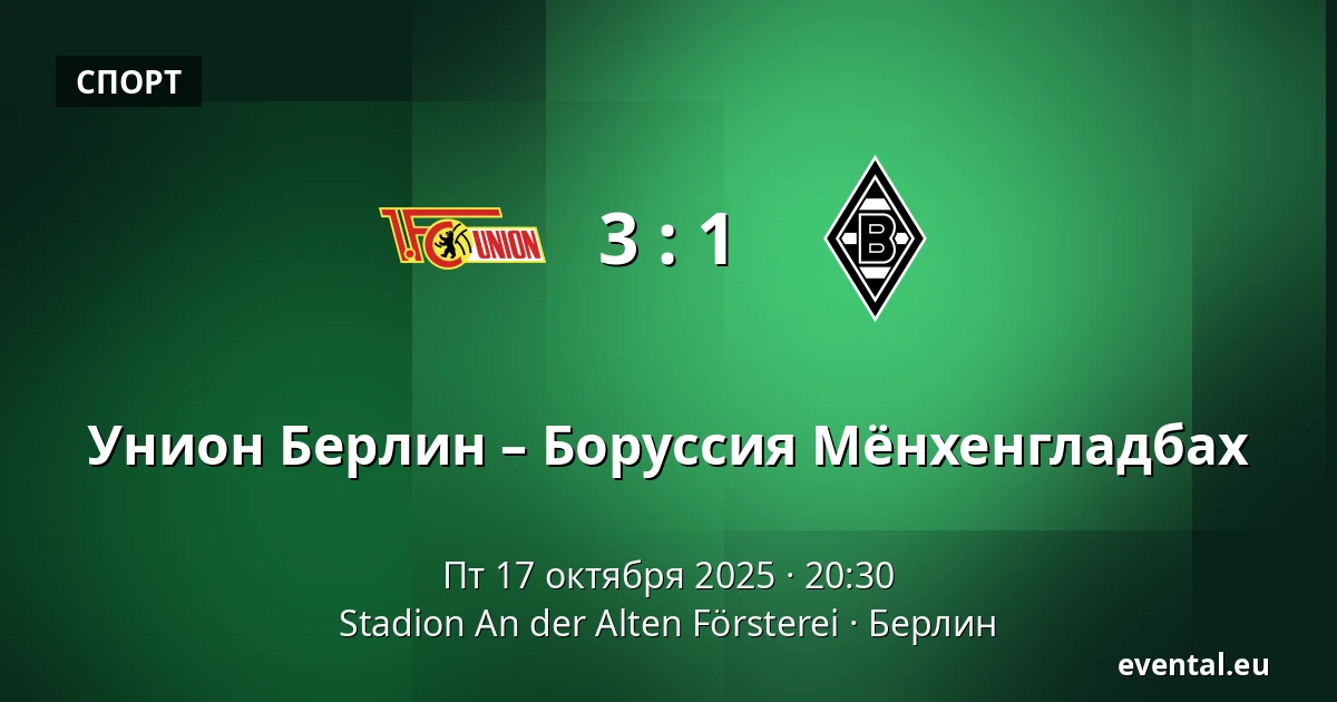 Унион Берлин – Боруссия Мёнхенгладбах — Stadion An der Alten Försterei, Берлин