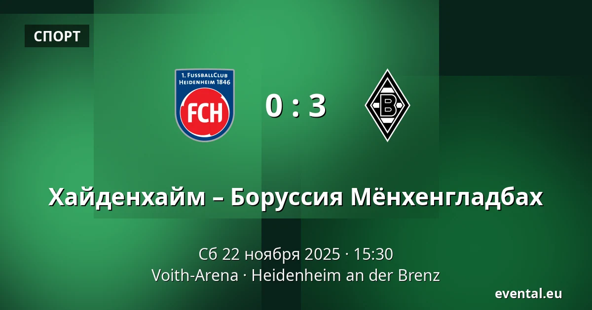 Хайденхайм – Боруссия Мёнхенгладбах — Voith-Arena, Heidenheim an der Brenz