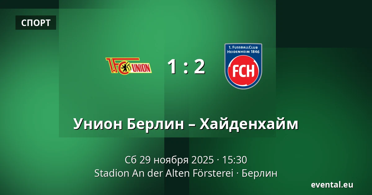 Унион Берлин – Хайденхайм — Stadion An der Alten Försterei, Берлин