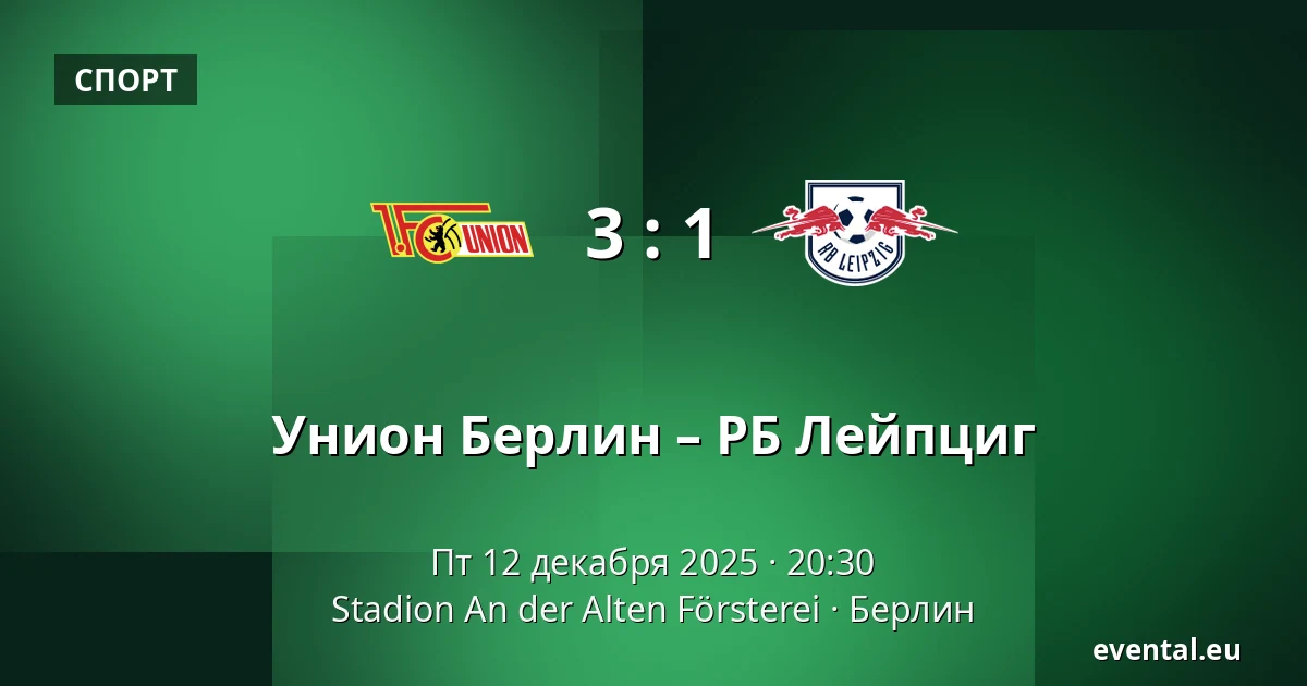 Унион Берлин – РБ Лейпциг — Stadion An der Alten Försterei, Берлин