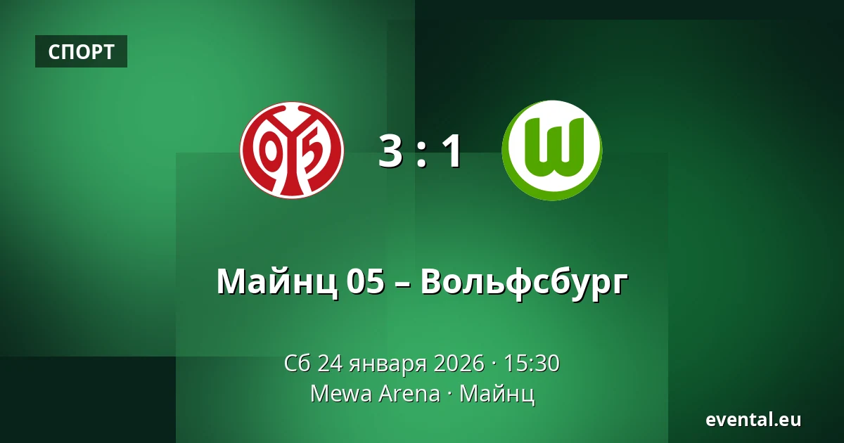 Майнц 05 – Вольфсбург — Mewa Arena, Майнц