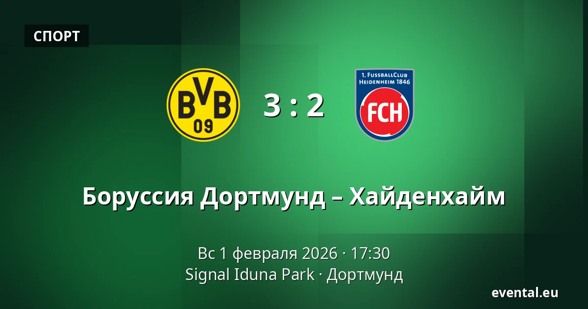 Боруссия Дортмунд – Хайденхайм — Signal Iduna Park, Дортмунд