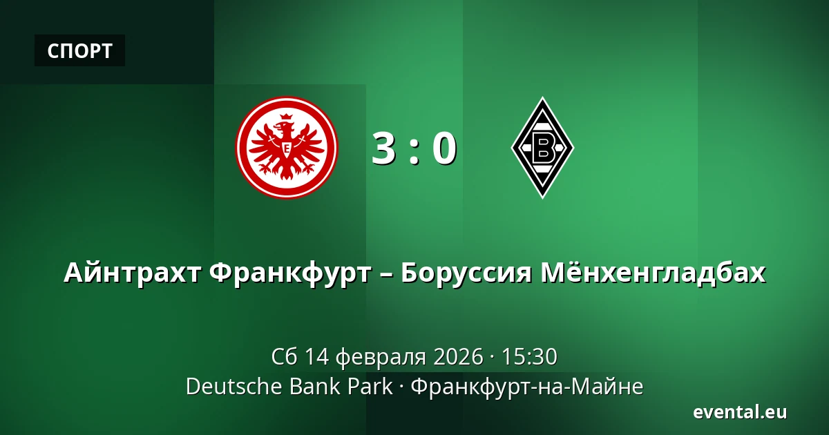 Айнтрахт Франкфурт – Боруссия Мёнхенгладбах — Deutsche Bank Park, Франкфурт-на-Майне