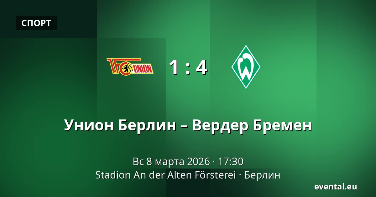 Унион Берлин – Вердер Бремен — Stadion An der Alten Försterei, Берлин