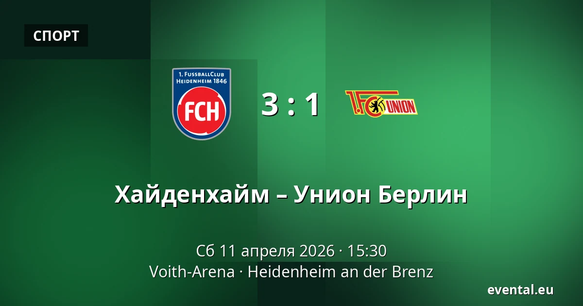 Хайденхайм – Унион Берлин — Voith-Arena, Heidenheim an der Brenz