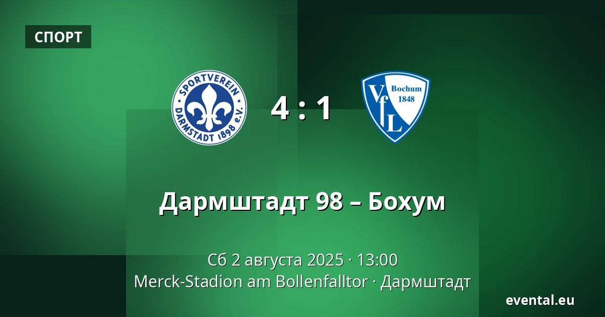 Дармштадт 98 – Бохум — Merck-Stadion am Bollenfalltor, Дармштадт