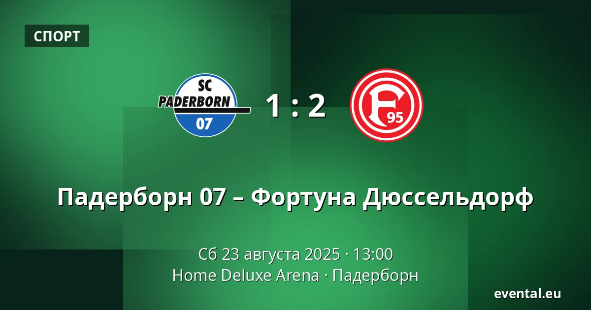 Падерборн 07 – Фортуна Дюссельдорф — Home Deluxe Arena, Падерборн