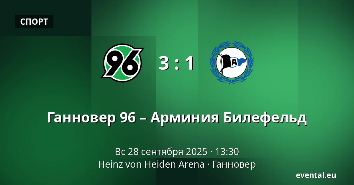 Ганновер 96 – Арминия Билефельд — Heinz von Heiden Arena, Ганновер