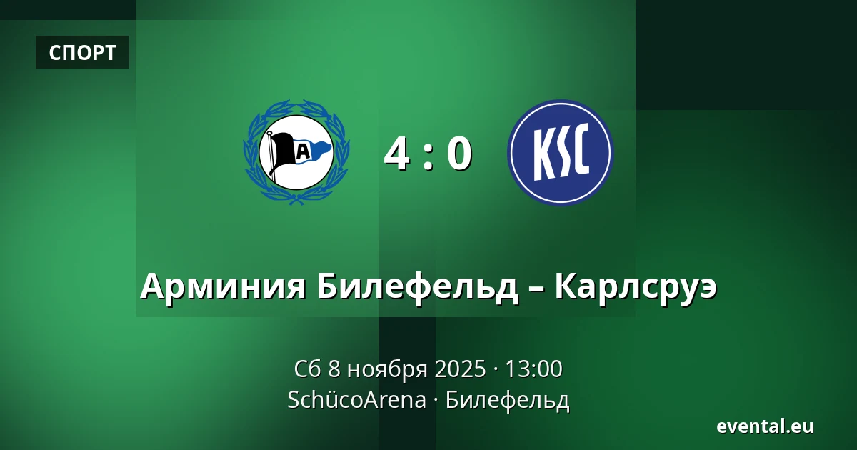 Арминия Билефельд – Карлсруэ — SchücoArena, Билефельд