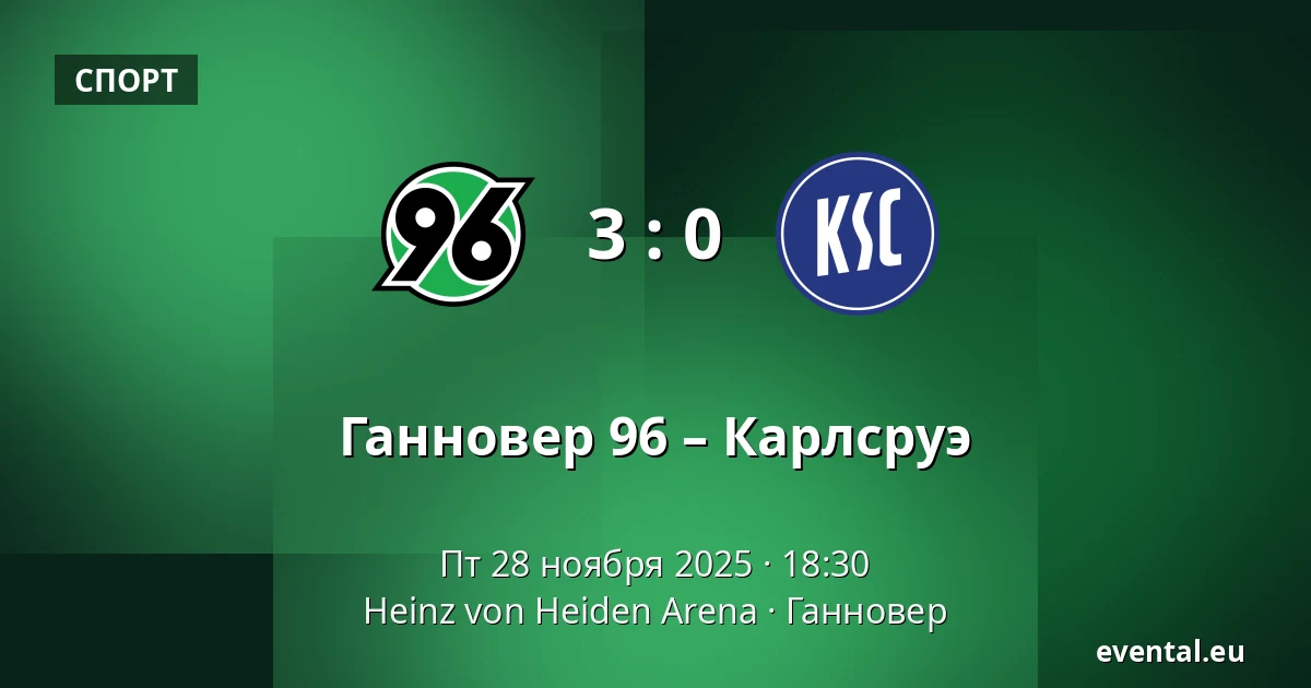 Ганновер 96 – Карлсруэ — Heinz von Heiden Arena, Ганновер