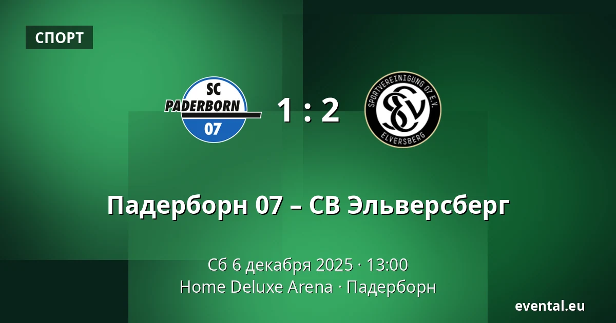 Падерборн 07 – СВ Эльверсберг — Home Deluxe Arena, Падерборн