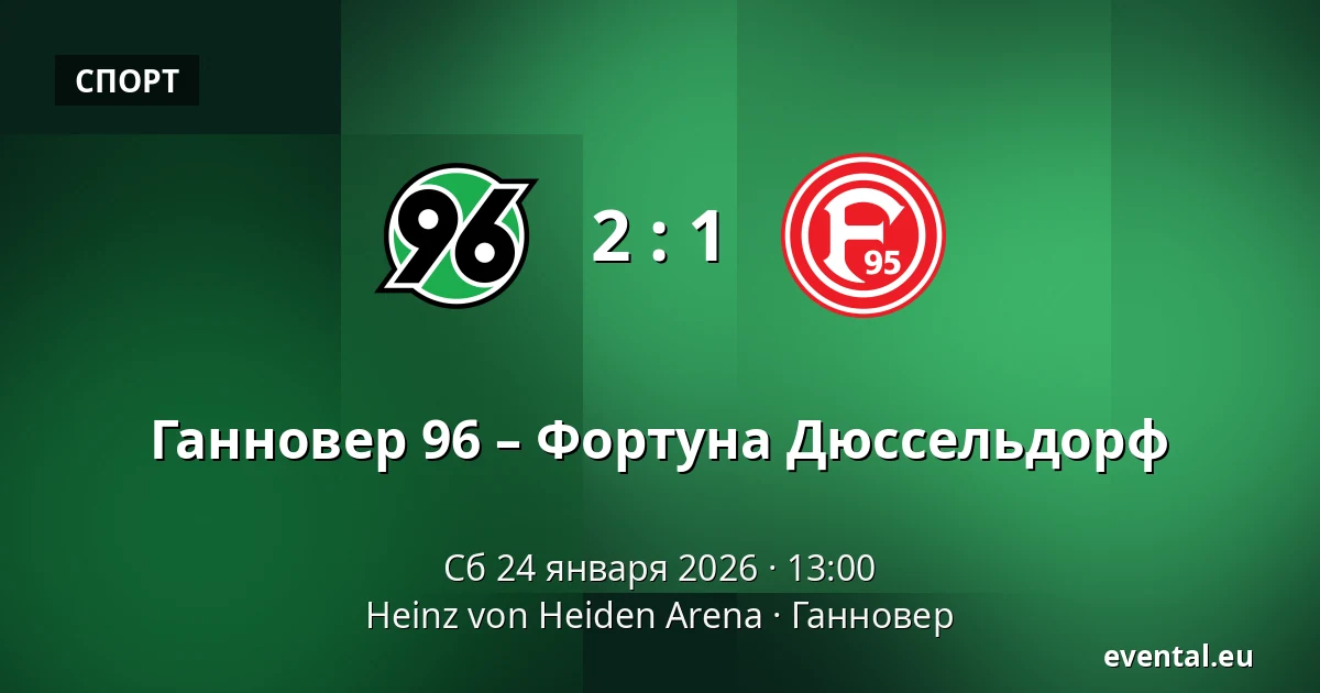 Ганновер 96 – Фортуна Дюссельдорф — Heinz von Heiden Arena, Ганновер