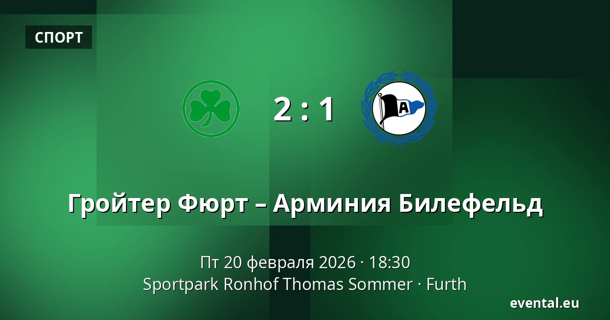 Гройтер Фюрт – Арминия Билефельд — Sportpark Ronhof Thomas Sommer, Furth