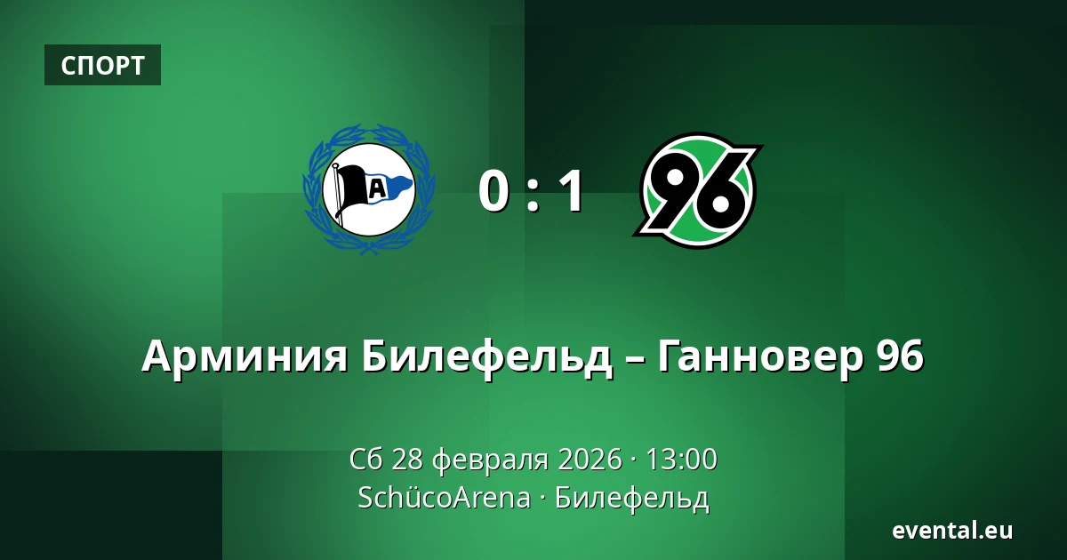 Арминия Билефельд – Ганновер 96 — SchücoArena, Билефельд