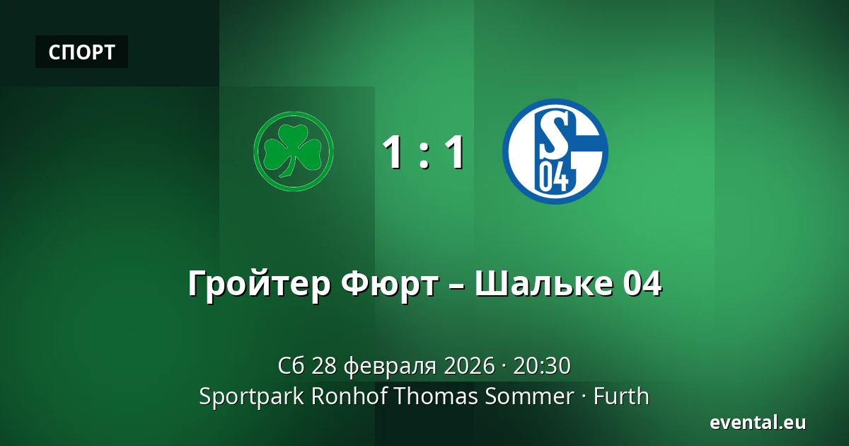 Гройтер Фюрт – Шальке 04 — Sportpark Ronhof Thomas Sommer, Furth