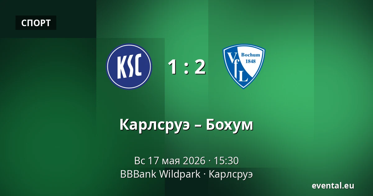 Карлсруэ – Бохум — BBBank Wildpark, Карлсруэ