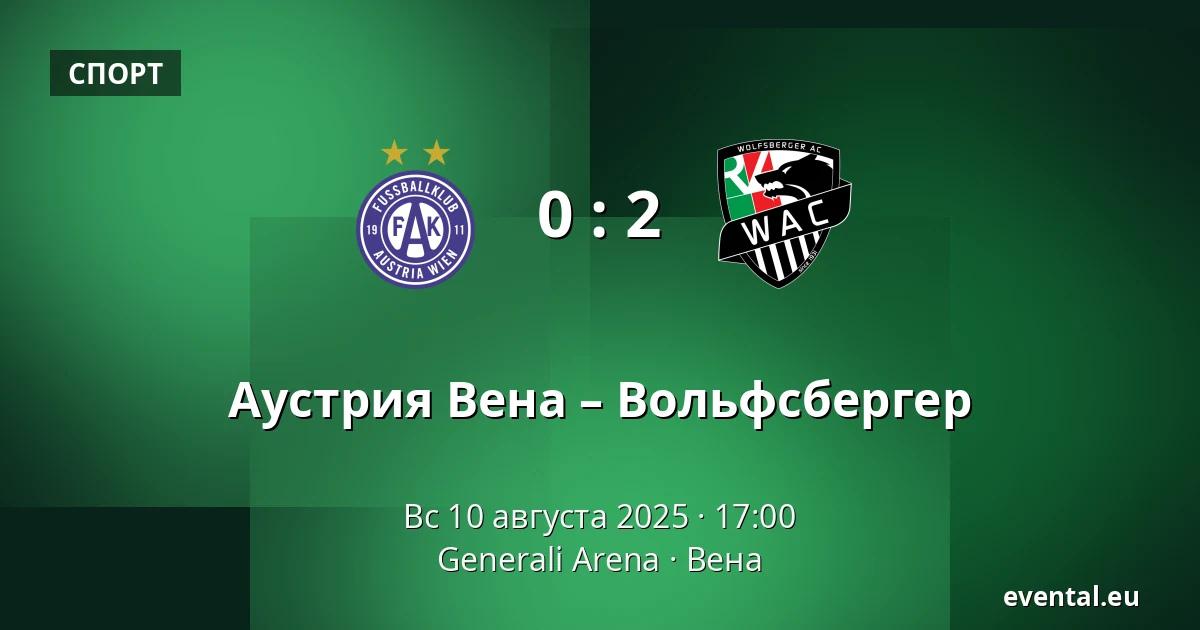 Аустрия Вена – Вольфсбергер — Generali Arena, Вена