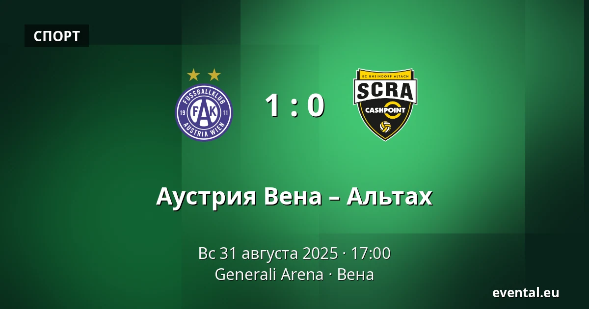 Аустрия Вена – Альтах — Generali Arena, Вена