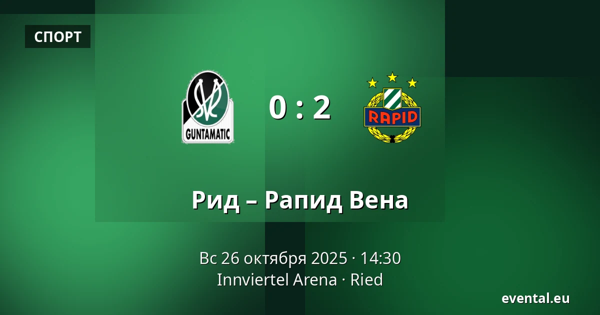 Рид – Рапид Вена — Innviertel Arena, Ried