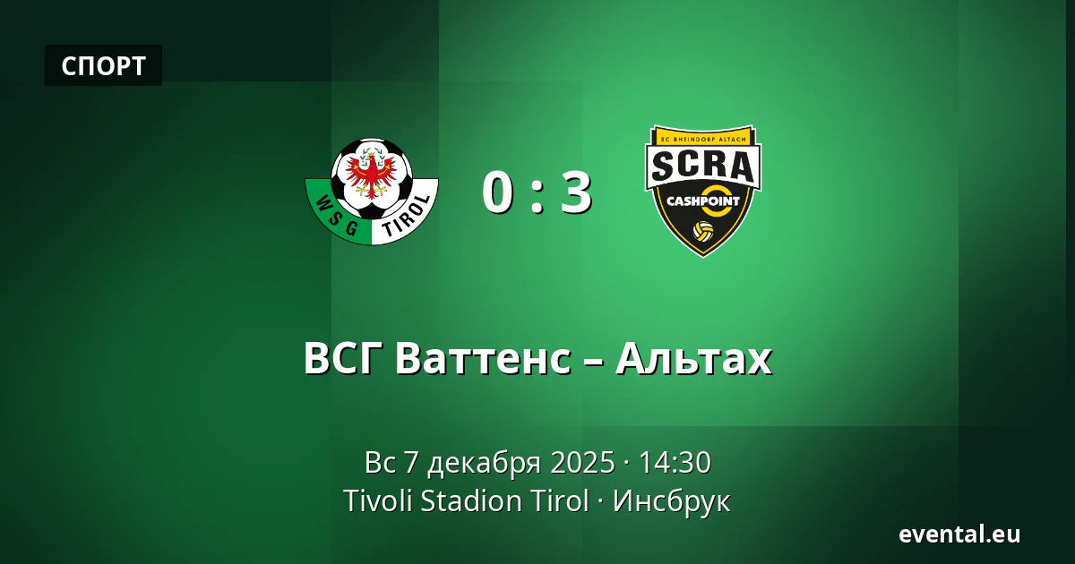 ВСГ Ваттенс – Альтах — Tivoli Stadion Tirol, Инсбрук