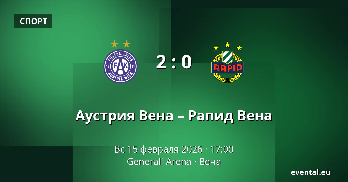 Аустрия Вена – Рапид Вена — Generali Arena, Вена