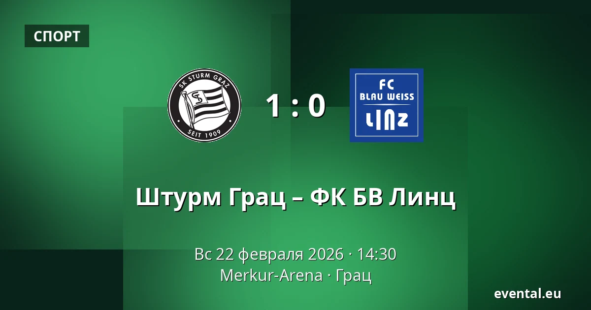 Штурм Грац – ФК БВ Линц — Merkur-Arena, Грац