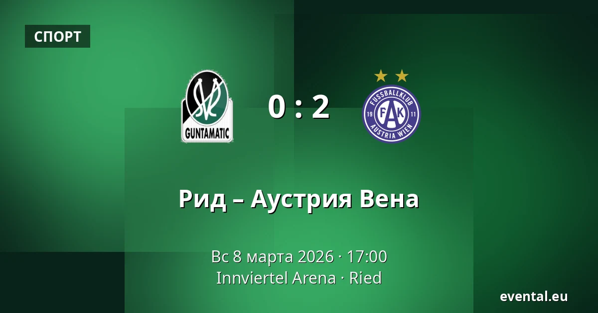 Рид – Аустрия Вена — Innviertel Arena, Ried